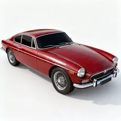 Realistic 60s Classic Sports Coupe 3d model Low-poly 3D model
