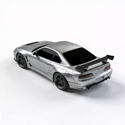 Realistic 90s Japanese Drift Car 3d model Low-poly 3D model