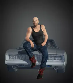 Realistic Character Dominic Toretto  3D model