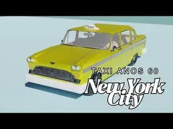 Retro New York Taxi 3D Blend FBX OBJ Low-poly 3D model
