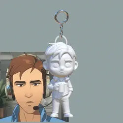 Robert rebertson Figure and keychain  from the game dispatch