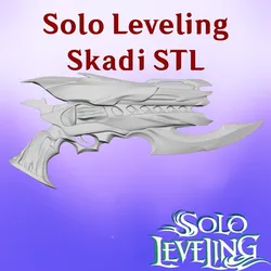 Solo Leveling Skadi STL File - 3D Printable Anime Weapon Prop Fan Art