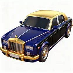Stylized Executive Luxury Sedan 3D Model Low-poly 3D model
