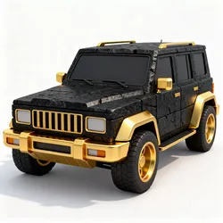 The Gilded Obsidian Stone SUV 3D Model Low-poly 3D model
