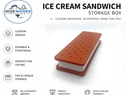 Caja de almacenamiento con forma de sándwich de helado  - Modelo de impresión 3D gratuito