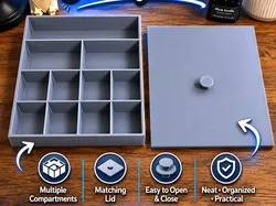 Caja de almacenamiento con tapa - Modelo de impresión 3D gratuito