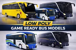 City Buses 3D Model Pack