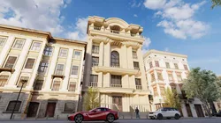 Classic stone facade-Building Classic Facade Element 3D model