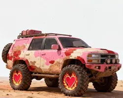 Conversation Heart Pattern SUV 3D Model Low-poly 3D model