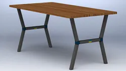 Desk-07 - Sleeved Tubular Legs