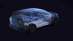 Electric AWD Car Suspension X-Ray 3D model