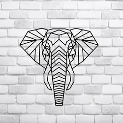 Elephant- Geometric wall