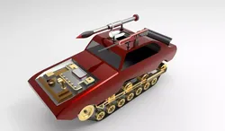 Mad Max Vehicle Low-poly 3D model