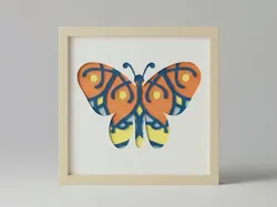 Mariposa Mandala Caja de Sombra 3D I SVG de Corte de Papel - Modelo de impresión 3D gratuito
