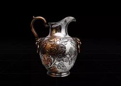 Ornate Victorian Silver  Copper Pitcher Antique Lion Head Ewer Low-poly 3D model