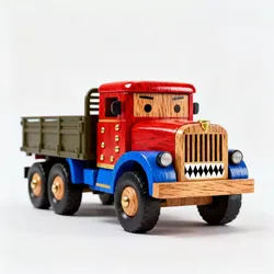 Rugged Nutcracker Wooden Military Truck 3D Model Low-poly 3D model
