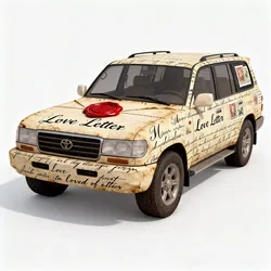 Signed and Sealed Love Letter SUV 3D Model Low-poly 3D model
