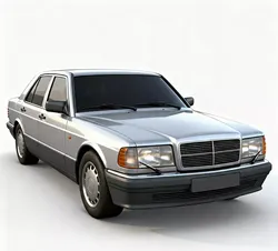 Silver Executive Sedan 3D Model Low-poly 3D model