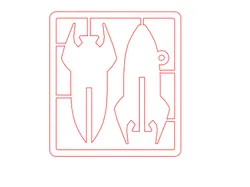 Simple Rocket Kit Card - Laser Cutting