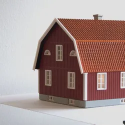 Swedish mansard villa in scale 1:87