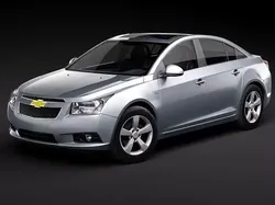 Chevrolet Cobalt Cruze 2010 midpoly 3D Model 3D model