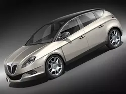 Lancia Delta 2009 mid-poly 3D model