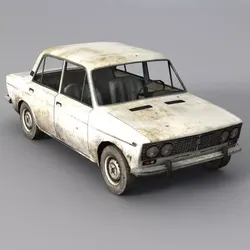 Low Poly VAZ 2103 Car Low-poly 3D model
