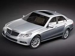 Mercedes E-class 2010 sedan midpoly 3D Model 3D model