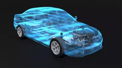 MHEV Mild-Hybrid Rear Wheel Drive Chassis X-Ray 3D model