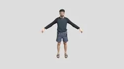 person standing with arms outstretched