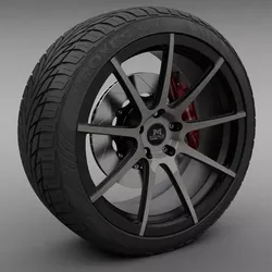 Savini Forged SM-4 Wheel 3D model
