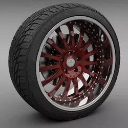 Savini Forged SV-4 Wheel and Tire 3D model