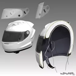 Car Helmet Cutaway 3D model