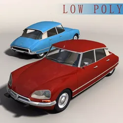 Citroen DS Low-poly 3D model