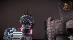 Futuristic background buildings kit