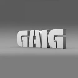 GAIG logo 3D model