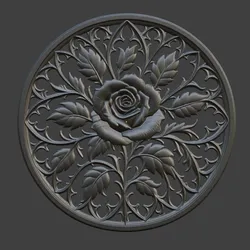 Gothic Rose Round Vent Grill Cover