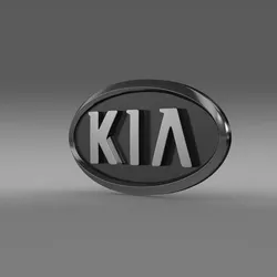 Kia motors logo 3D model