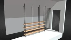 Könyvespolc és térkitöltő korlát