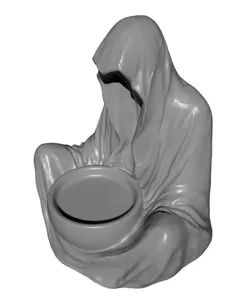 Meditative Hooded Figure Candle Holder