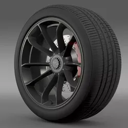 Porsche 911 GT3 2014 wheel 3D model