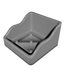 Ribbed Plant Pot with Drainage Area