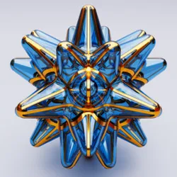 Round tipped spike star shape