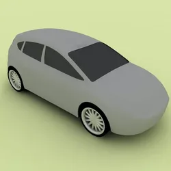Seat Leon Low Poly MAX 2008 3D model