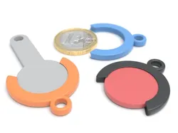 Shopping cart coin clip keychain