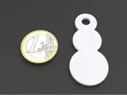 Snowman shopping cart coin keychain