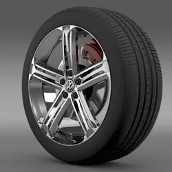 VW Beetle R Concept wheel 3D model