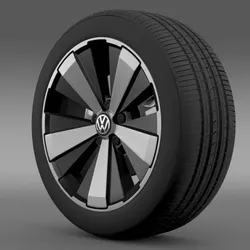 VW Beetle Turbo 2012 wheel 3D model