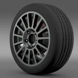 VW Polo R WRC wheel 3D model
