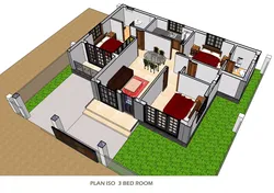 3 bed room house  3D model